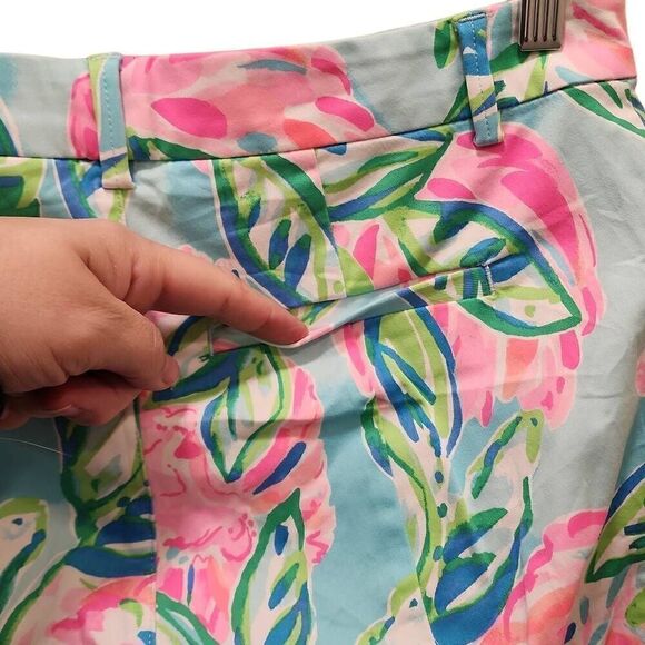 Lilly Pulitzer Kelly High Rise Skinny Ankle Pant Multicolor Totally Blossom Wome - Picture 15 of 16